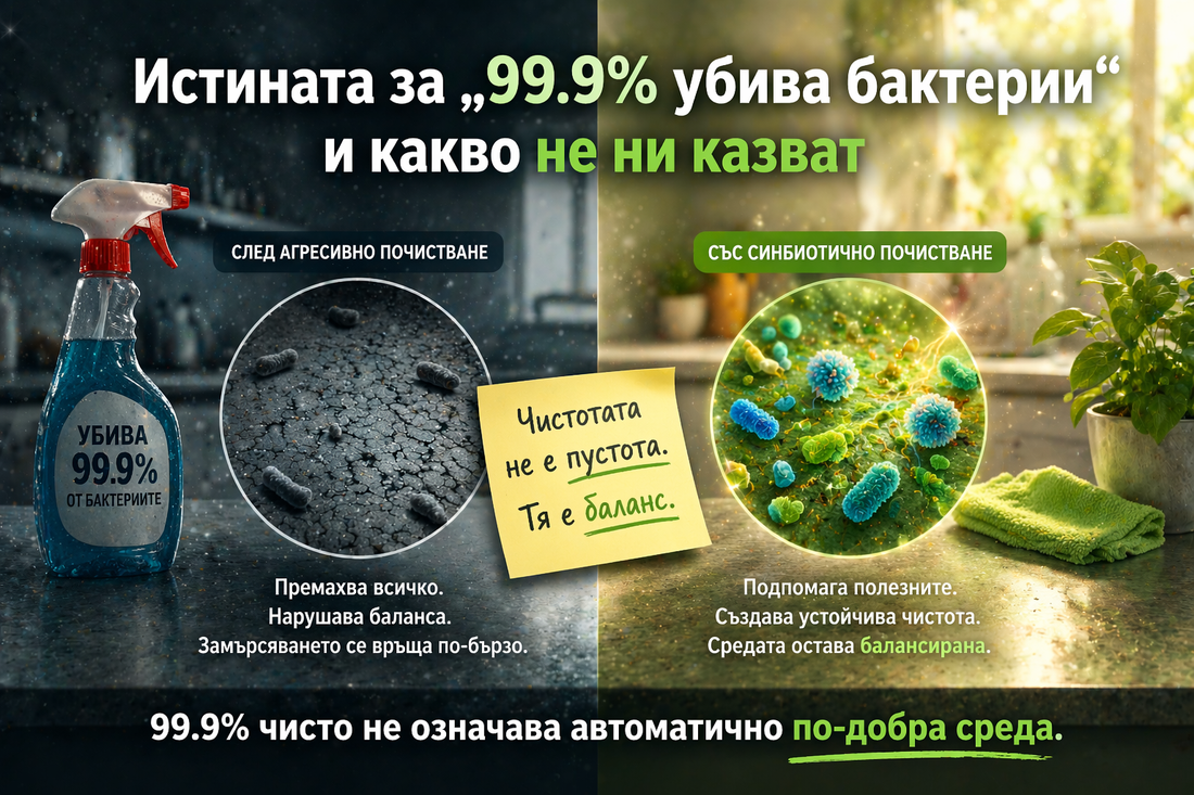 Истината за „99.9% убива бактерии“ - и какво не ни казват